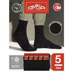 Носки Omsa, комплект, 5 пар, размер 39-41 (25-27), черный