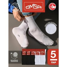 Носки Omsa, комплект, 5 пар, размер 36-38 (23-25), черный, бежевый