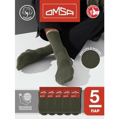 Носки Omsa, комплект, 5 пар, размер 39-41 (25-27), зеленый