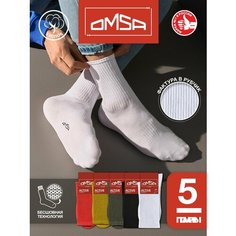 Носки Omsa, комплект, 5 пар, размер 39-41 (25-27), мультиколор