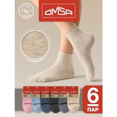 Носки Omsa, комплект, 6 пар, размер 39-41 (25-27), мультиколор