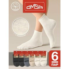 Носки Omsa, комплект, 6 пар, размер 35-38 (23-25), мультиколор