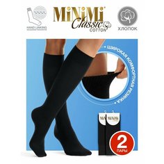 Гольфы MiNiMi, комплект, 2 пары, размер 39-41 (25-27), черный