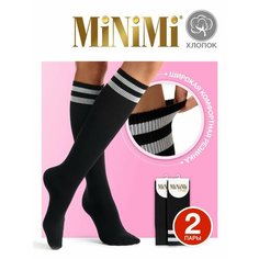 Гольфы MiNiMi, комплект, 2 пары, размер 39-41 (25-27), черный