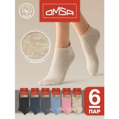 Носки Omsa, комплект, 6 пар, размер 35-38 (23-25), мультиколор