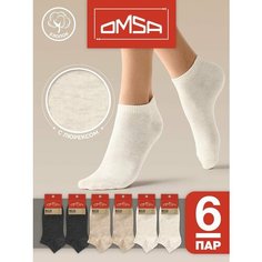 Носки Omsa, комплект, 6 пар, размер 39-41 (25-27), мультиколор