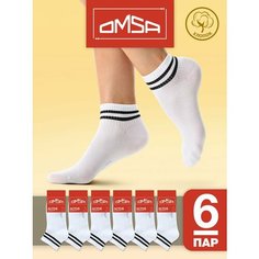 Носки Omsa, комплект, 6 пар, размер 39-41 (25-27), серый