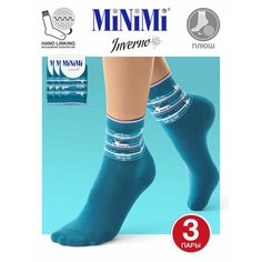 Носки MiNiMi, комплект, 3 пары, размер 0 (UNI), голубой