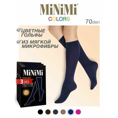 Гольфы MiNiMi, комплект, 70 den, 3 пары, размер 0 (UNI), blu