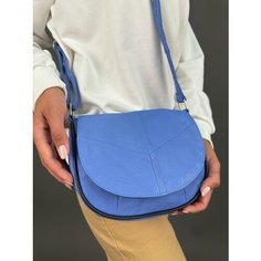 Сумка кросс-боди , фактура гладкая, небесный Unvers Leather Istanbul