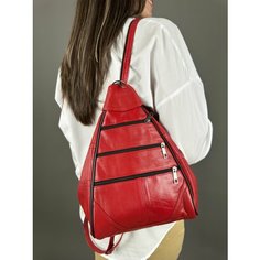 Рюкзак , фактура гладкая, красный Unvers Leather Istanbul
