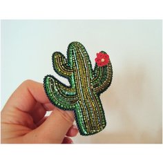 Брошь, кристаллы Preciosa, зеленый Cute Brooches