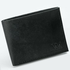 Кошелек VM Leather Company, черный матовый