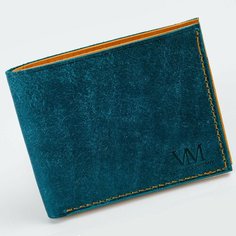 Кошелек VM Leather Company, оранжевый, синий
