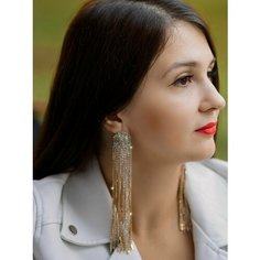 Серьги, размер 50 мм, золотистый Bananas