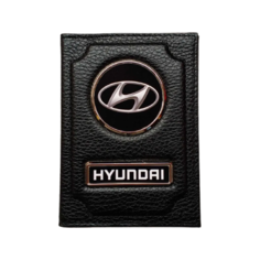 Обложка для автодокументов HYUNDAI, черная