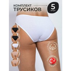 Трусы ALYA Underwear, комплект из 5 шт., размер 2XL (50-52), бежевый