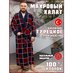 Халат NORTEKS, размер XL, бордовый