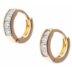 Серьги конго XUPING JEWELRY, размер 10 мм, золотой