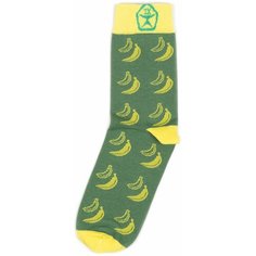 Носки Happy Socks Носки с рисунками - Бананы - Зелёные, размер 35-40, желтый, зеленый