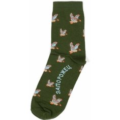 Носки Happy Socks Носки с рисунками - Дичь - Тёмно-Зелёные, размер 35-40, зеленый