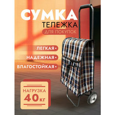 Сумка-тележка , 30 л, 24х88х33 см, коричневый Hakim Shop