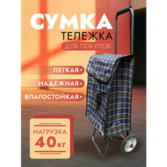 Сумка-тележка , 30 л, 24х88х33 см, красный, синий Hakim Shop