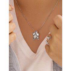 Подвеска SILVER24, серебро, 925 проба, чернение, размер 2.5 см., серебристый Сильвер24