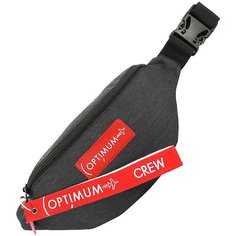 Сумка поясная Optimum Crew, фактура матовая, темно-серая