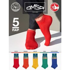 Носки Omsa, комплект, 5 пар, размер 42-44 (27-29), мультиколор