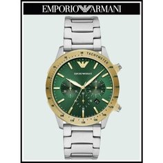 Наручные часы EMPORIO ARMANI Diver, золотой, зеленый, серебряный