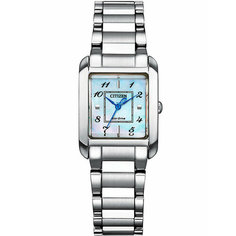 Наручные часы CITIZEN Eco-Drive, голубой, серебряный
