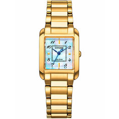 Наручные часы CITIZEN Eco-Drive, голубой, золотой, фиолетовый