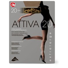 Колготки Omsa Attiva, 20 den, размер 6, caramello
