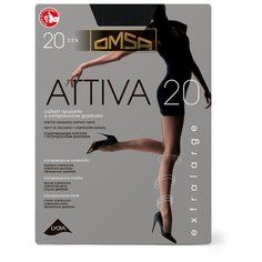 Колготки Omsa Attiva, 20 den, размер 6, nero