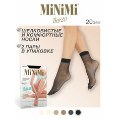 Носки MiNiMi, комплект, 20 den, 2 пары, размер 0 (one size), nero