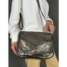 Сумка кросс-боди , фактура гладкая, бронза Unvers Leather Istanbul
