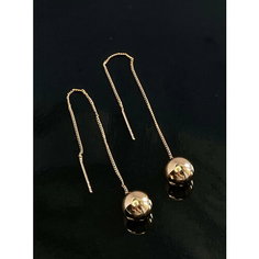 Серьги цепочки XUPING JEWELRY, циркон, золотой