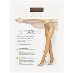 Колготки Golden Lady Repose, 70 den, профилактический класс компресии, размер 4, daino