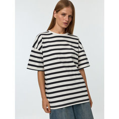 Футболка Sela Irma Oversize fit, размер S INT, черный принт графика