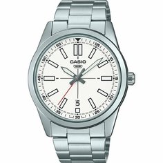 Наручные часы CASIO, белый, серебряный