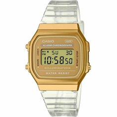 Наручные часы CASIO, белый, бесцветный, золотой