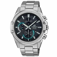 Наручные часы CASIO, черный, серебряный, бирюзовый