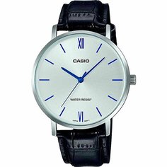 Наручные часы CASIO, синий, черный, серебряный