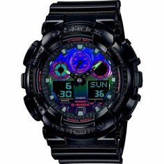 Наручные часы CASIO, зеленый, синий, черный, красный