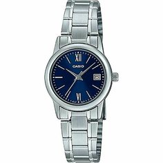 Наручные часы CASIO, синий, серебряный
