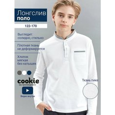 Лонгслив Cookie, размер 128, белый