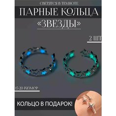 Кольцо, голубой, серый, зеленый Kesh Fix