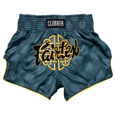 Шорты спортивные Fairtex, размер M, серый/зеленый
