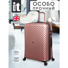 Чемодан IT Luggage, 159 л, размер L, розовый